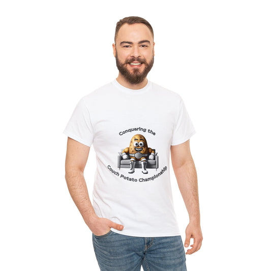 Conquering the Couch Potato Championship Unisex Heavy Cotton Tee