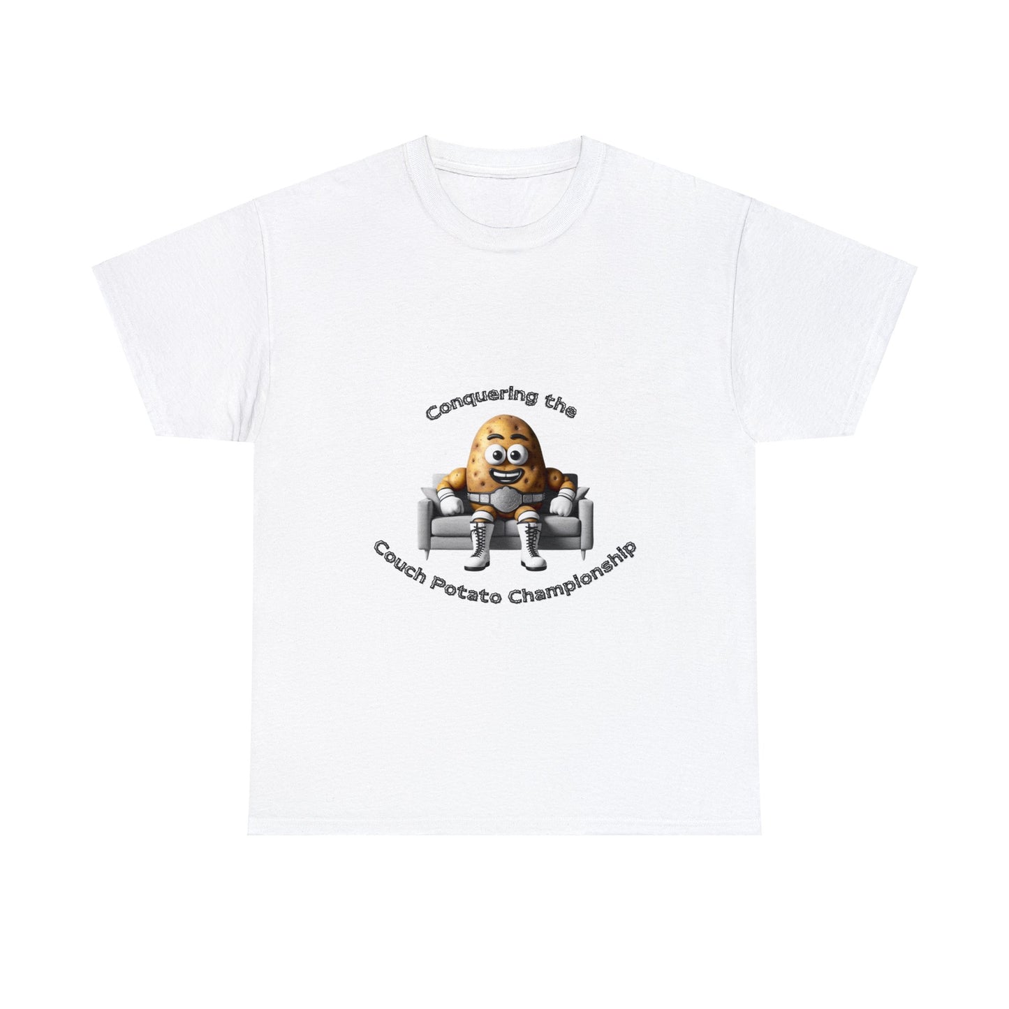 Conquering the Couch Potato Championship Unisex Heavy Cotton Tee